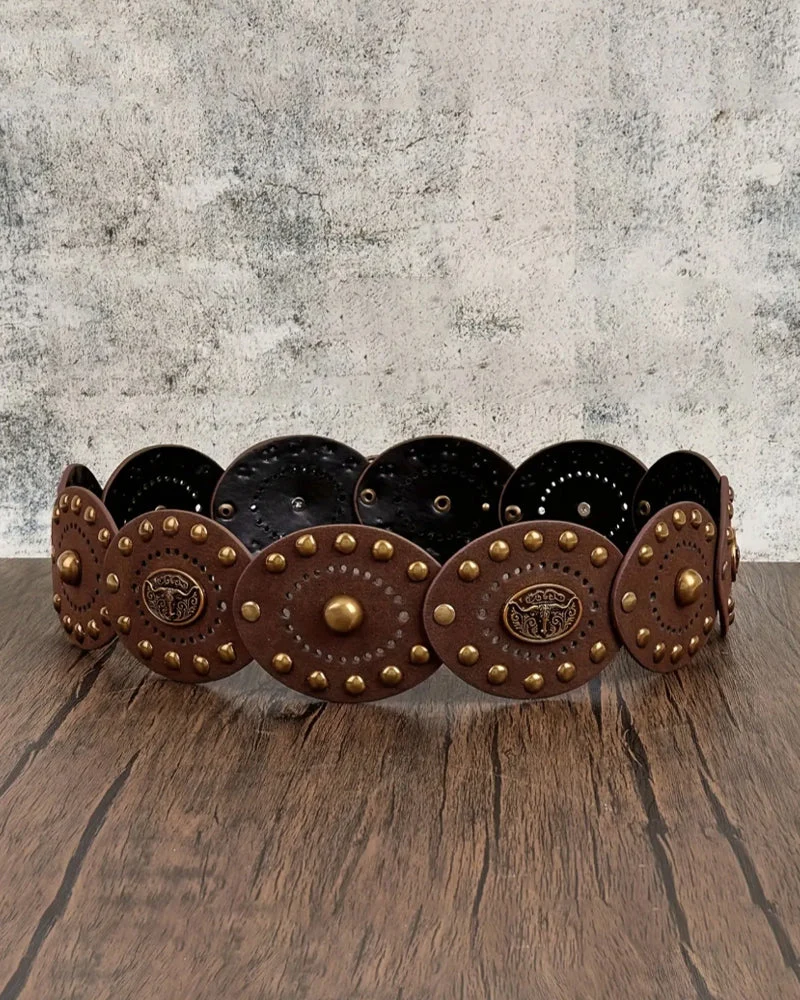 Ceinture Vintage Cuir Boucle
