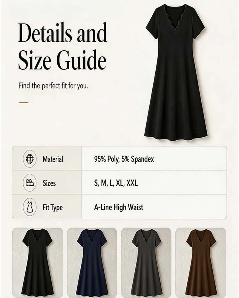 Robe Manche Courte Unie