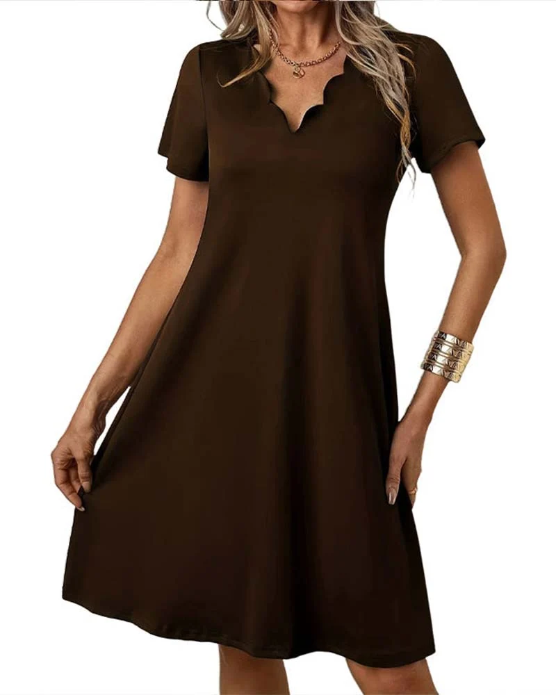 Robe Manche Courte Unie
