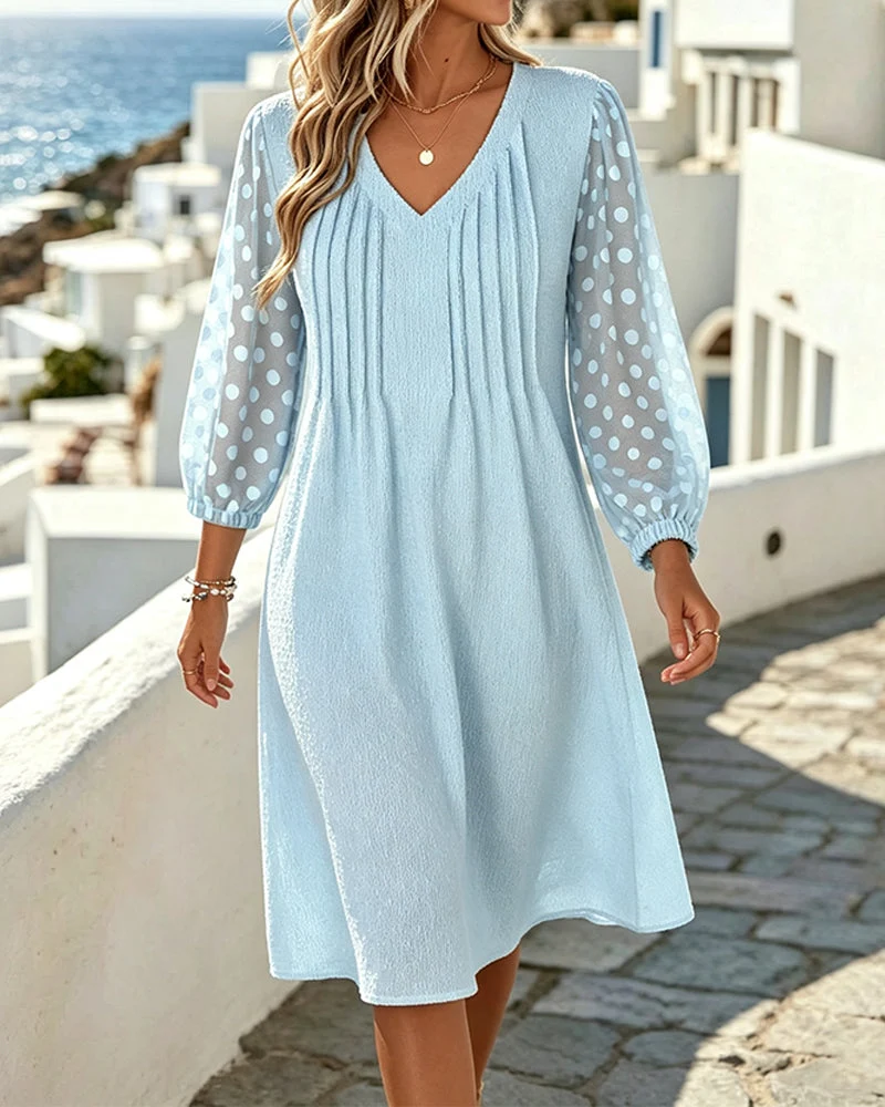 Robe Col V Élégante A-Ligne