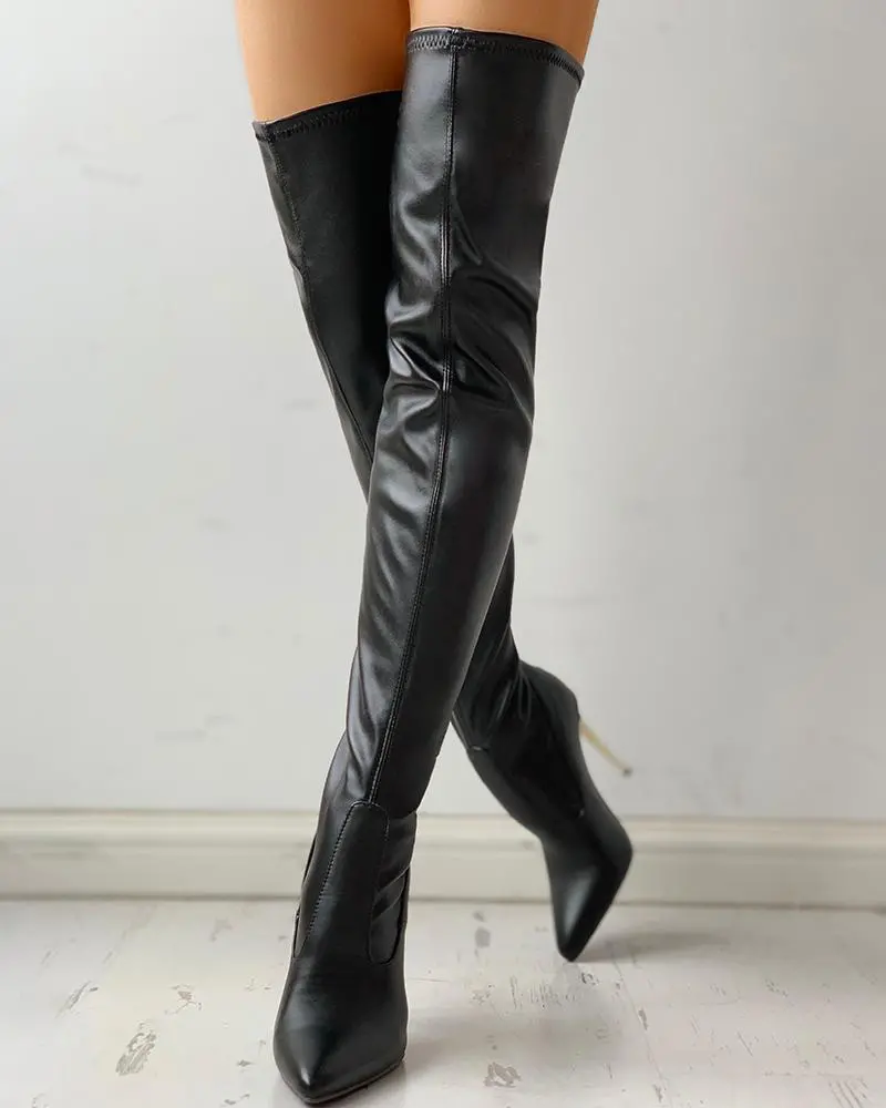 Madeleine | Bottes cuissardes à bout pointu pour femmes