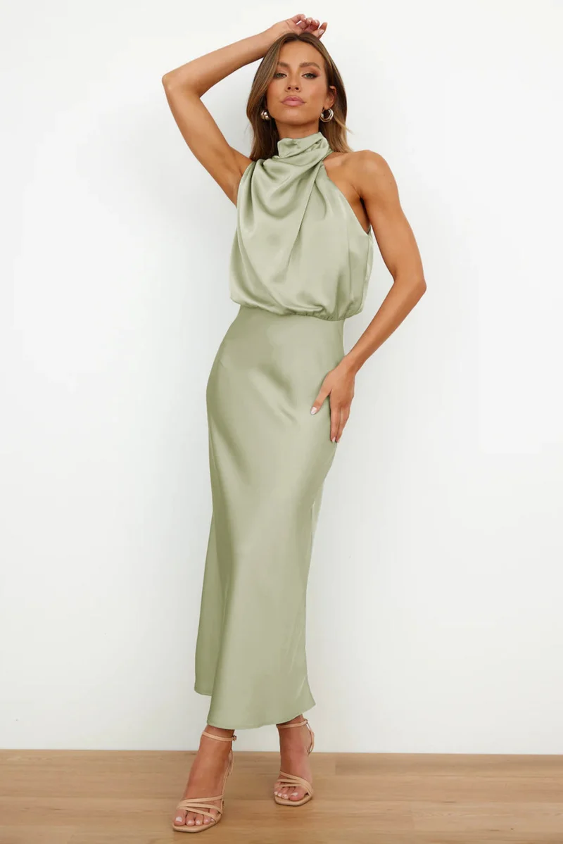 Célestine | Robe élégante à col halter pour femmes
