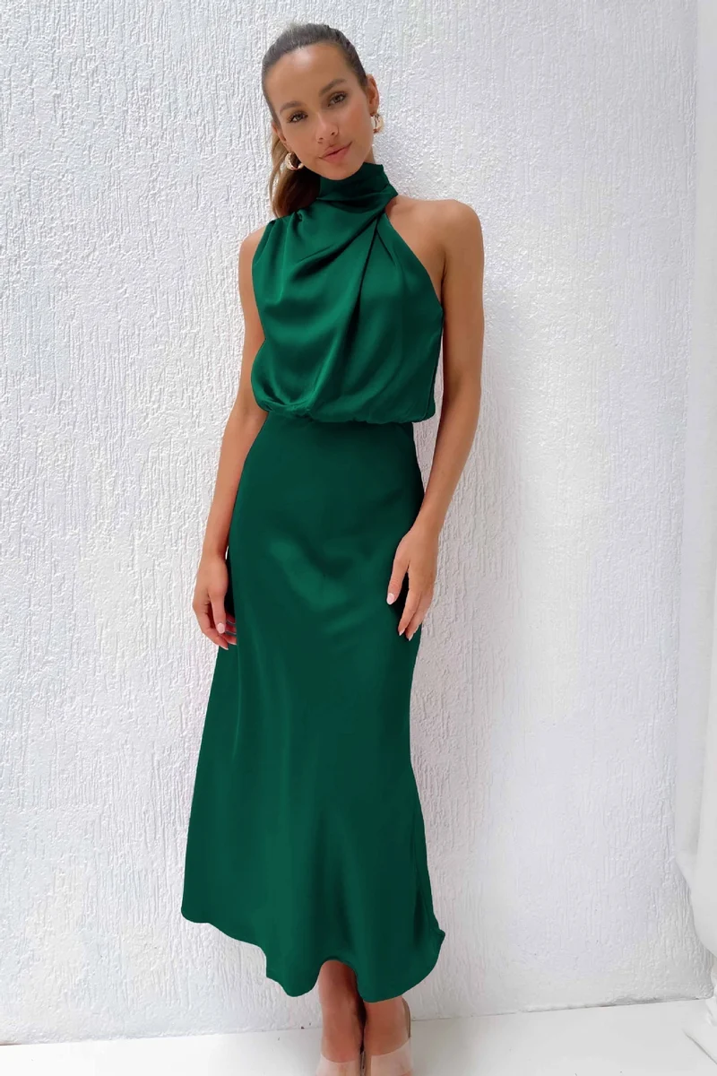 Célestine | Robe élégante à col halter pour femmes
