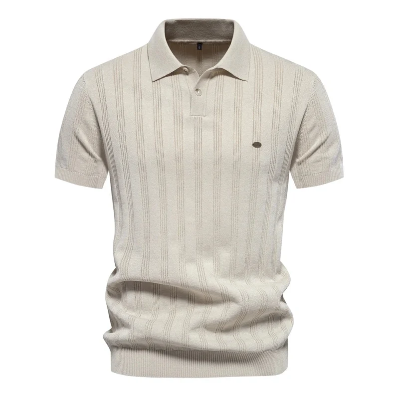Célestin | Polo en maille rayé pour hommes