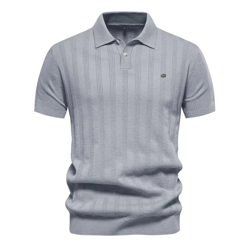 Célestin | Polo en maille rayé pour hommes