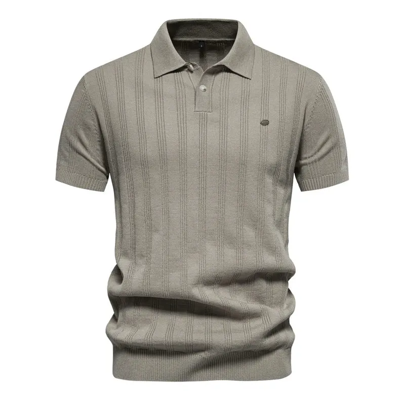 Célestin | Polo en maille rayé pour hommes
