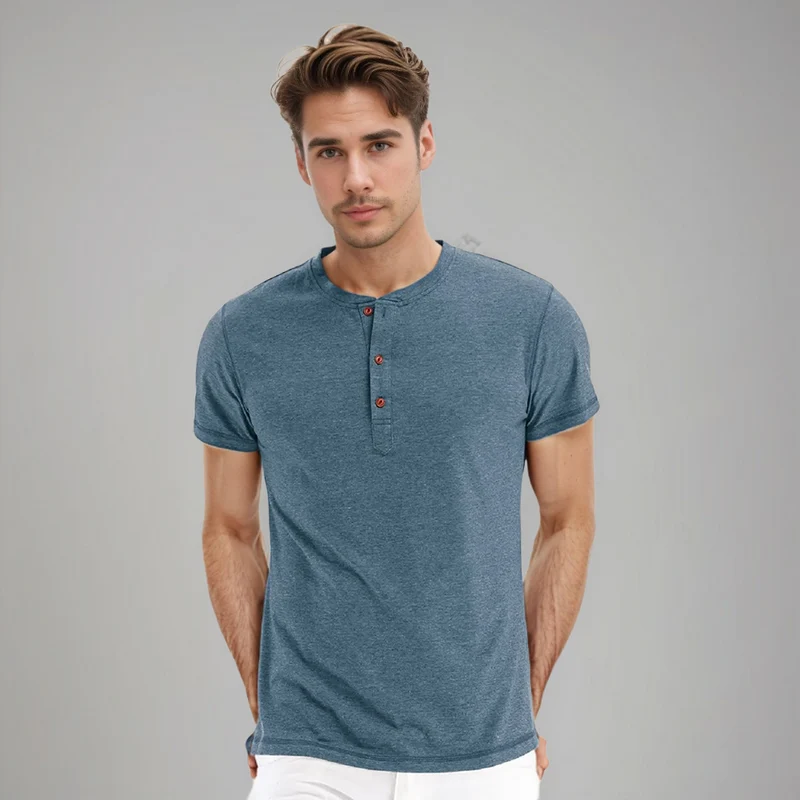 Baptiste | Chemise Henley décontractée pour hommes