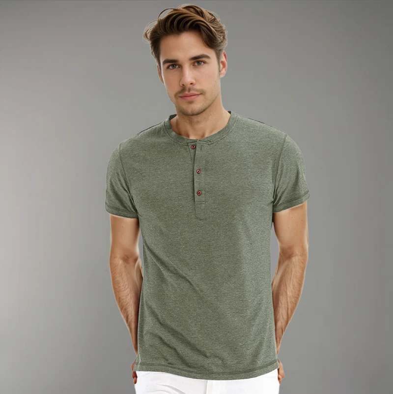 Baptiste | Chemise Henley décontractée pour hommes