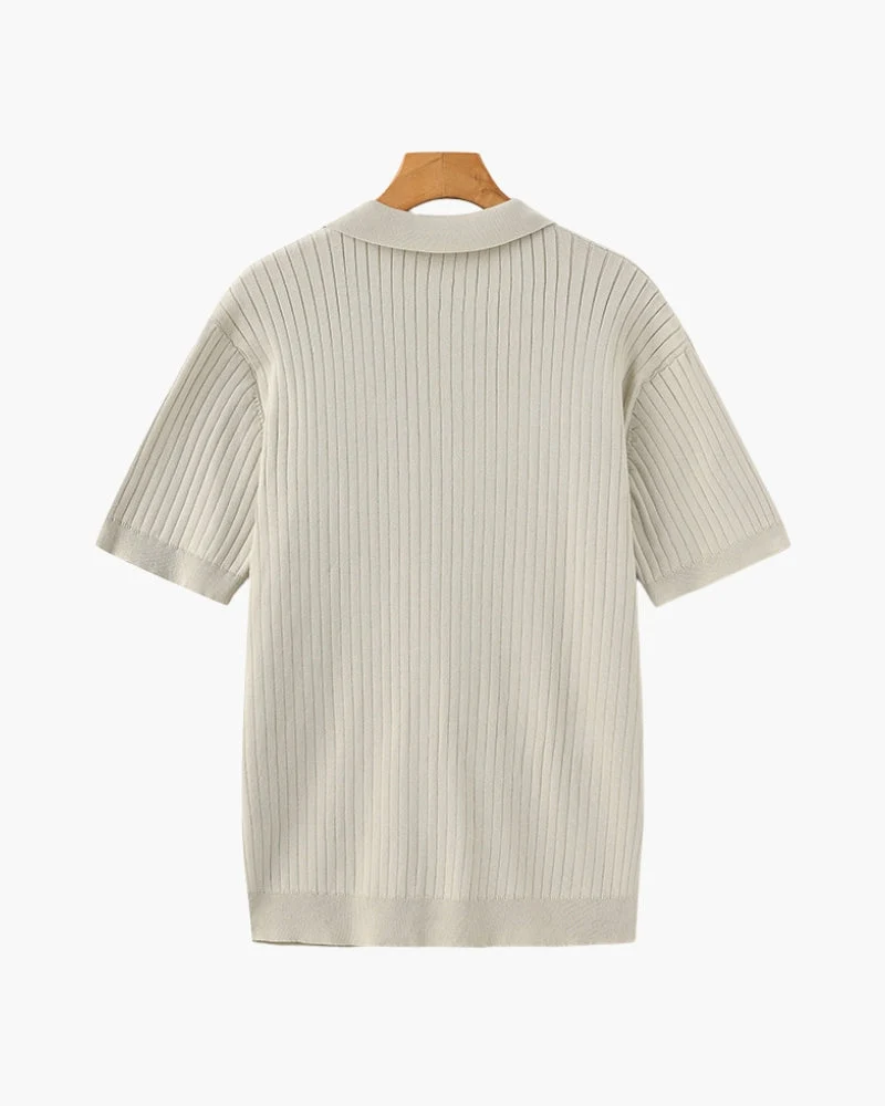 Émile | Polo en maille côtelée pour hommes