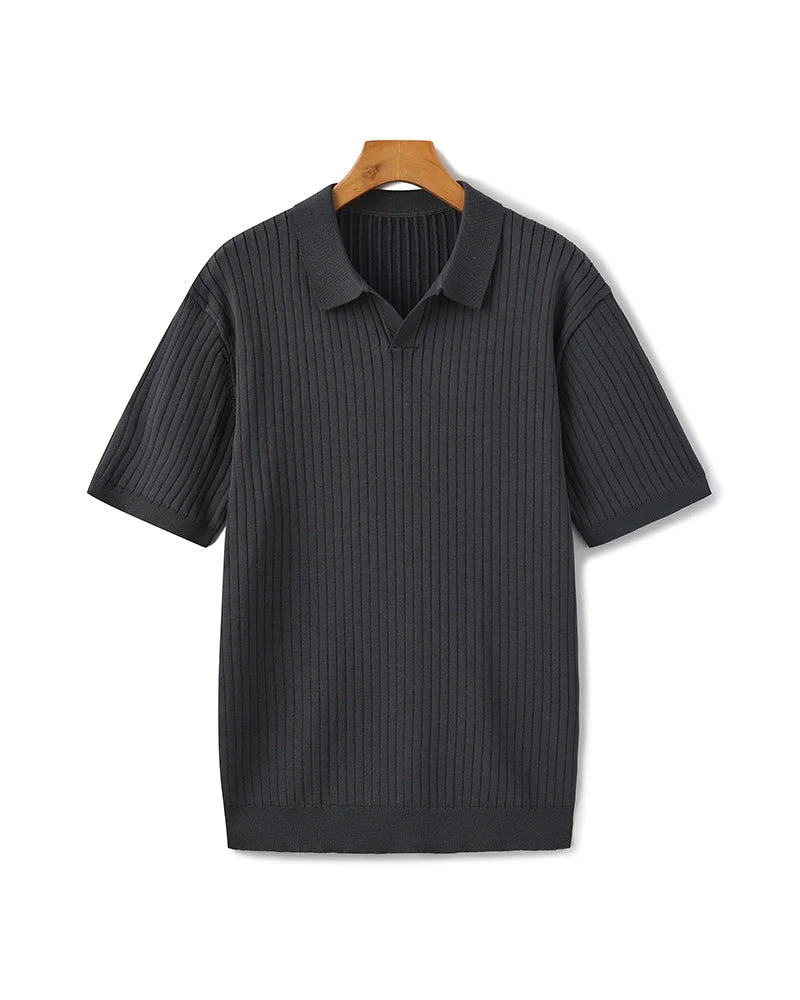 Émile | Polo en maille côtelée pour hommes