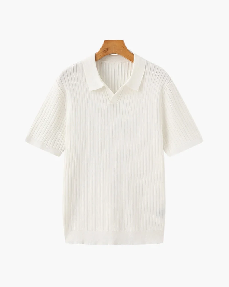 Émile | Polo en maille côtelée pour hommes