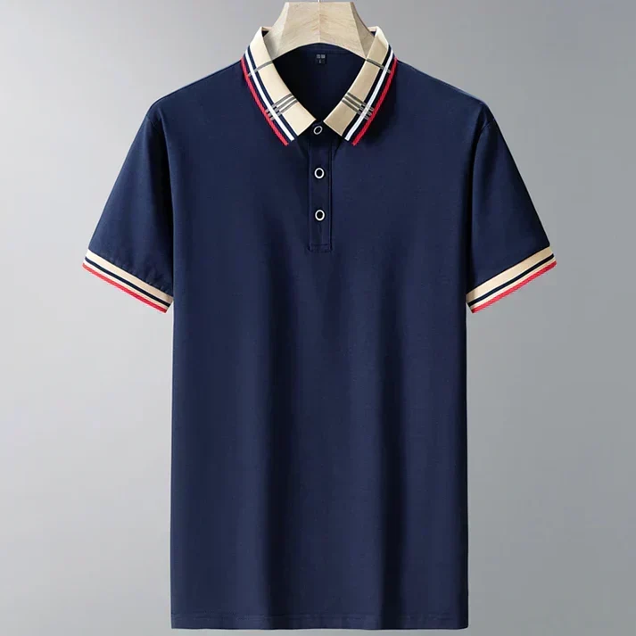 Jérôme | Polo classique avec col rayé pour hommes