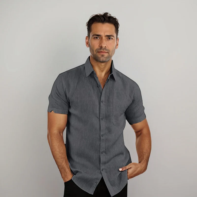 Henri | Chemise pour Homme | Bleue Décontractée, Moderne & Polyvalente