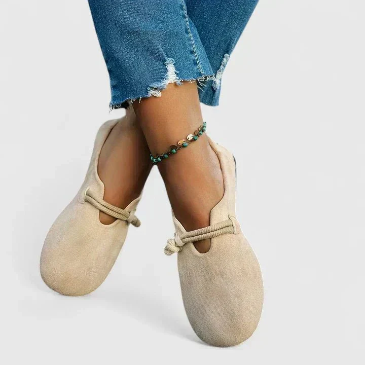 Mocassins en Suède à Tête Ronde pour Femmes