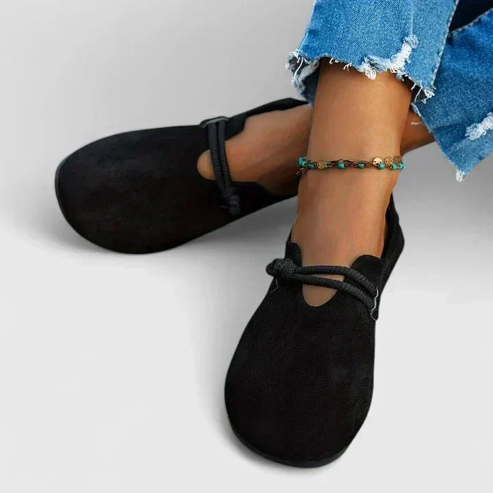 Mocassins en Suède à Tête Ronde pour Femmes