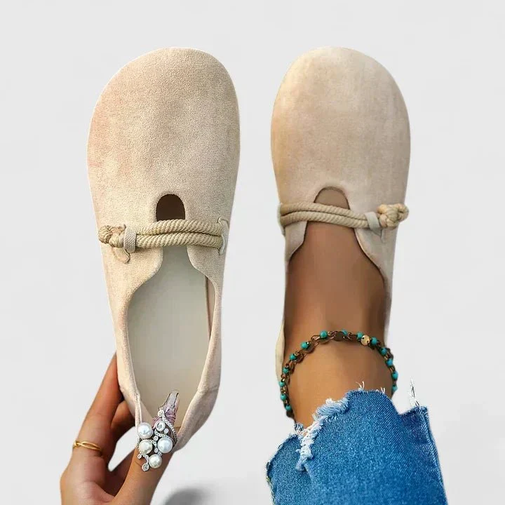 Mocassins en Suède à Tête Ronde pour Femmes