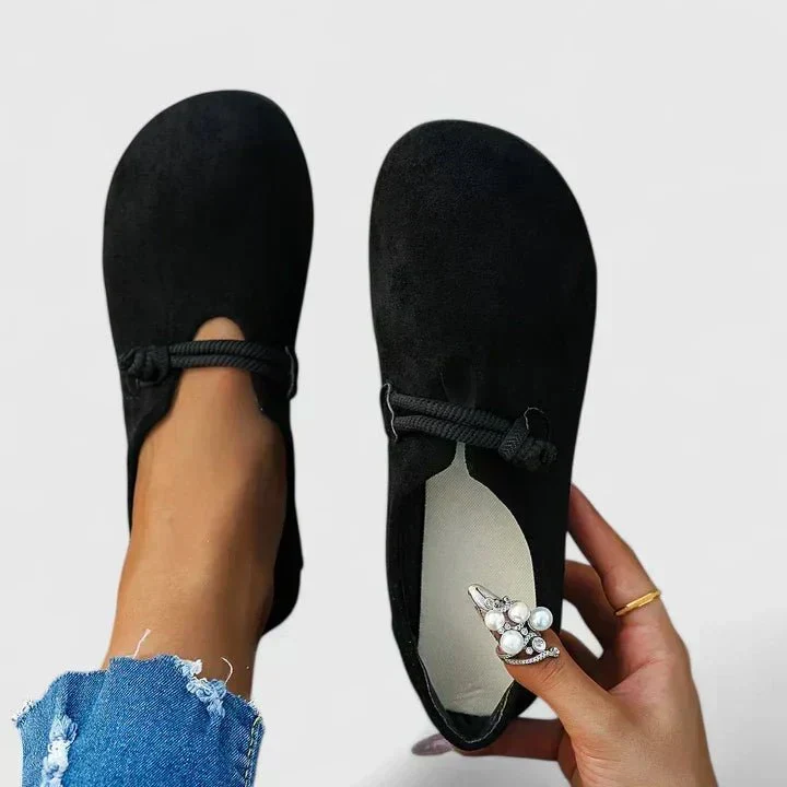 Mocassins en Suède à Tête Ronde pour Femmes
