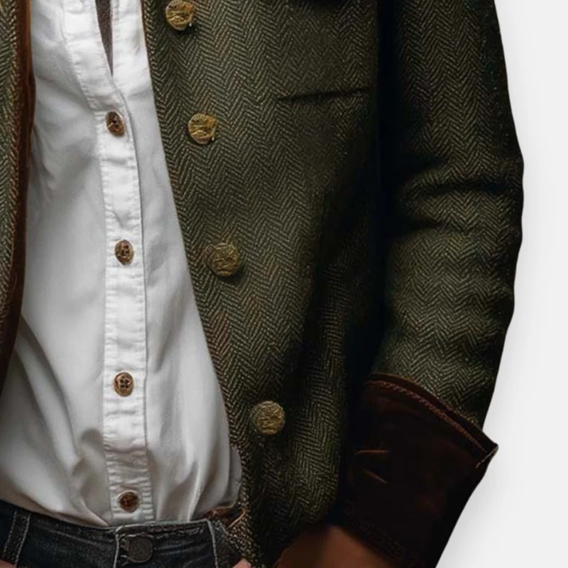 Veste Tweed à Détails en Velours pour Femmes