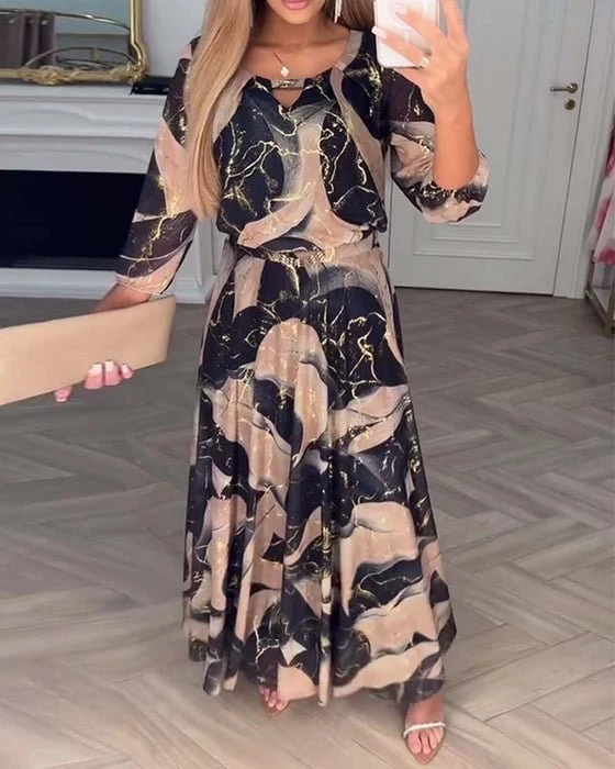 Robe Longue à Imprimé pour Femmes
