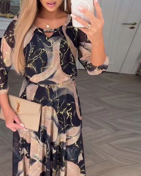 Robe Longue à Imprimé pour Femmes