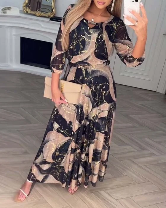 Robe Longue à Imprimé pour Femmes