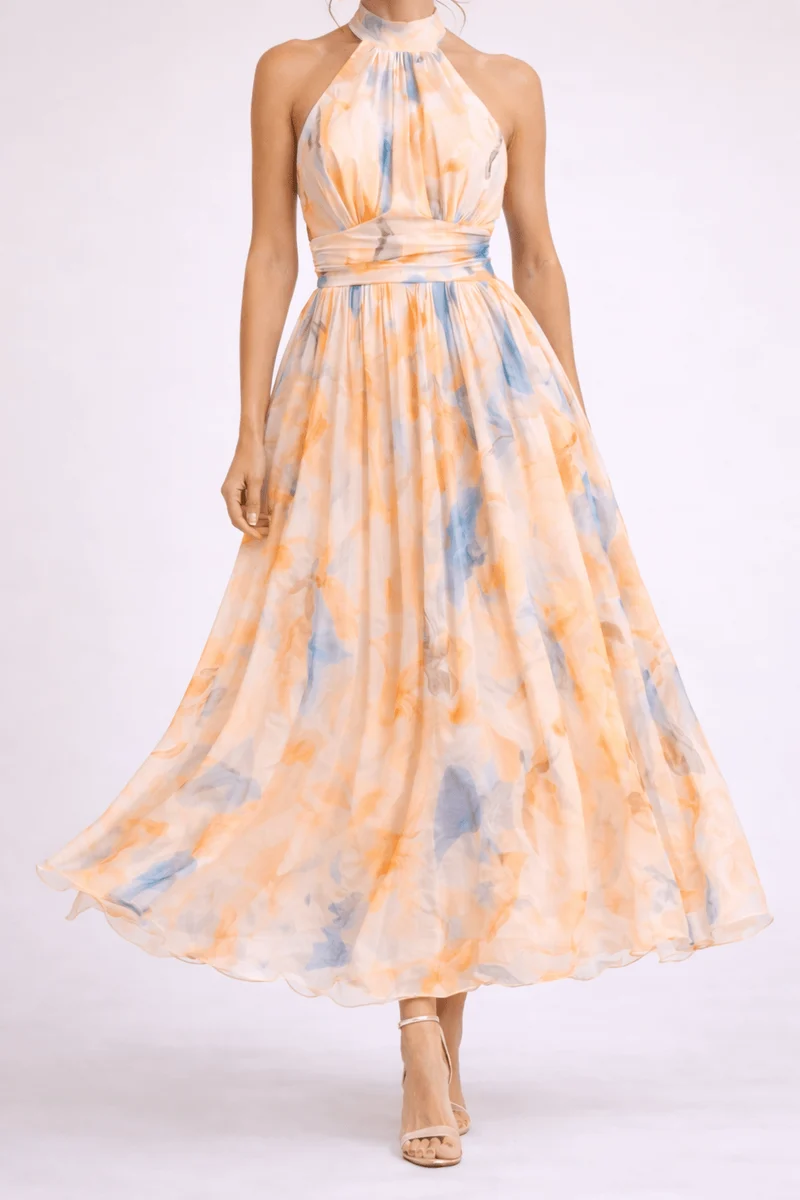 Robe Halter Imprimée pour Femmes