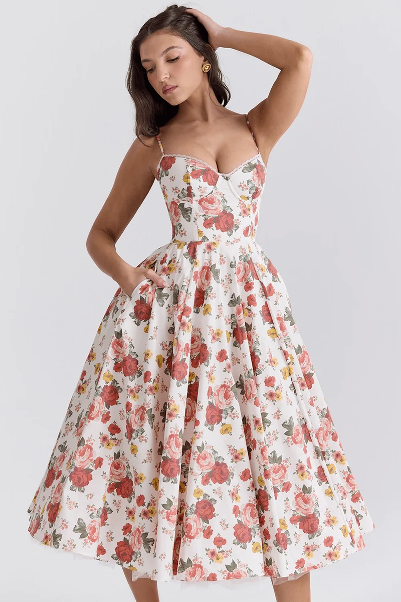 Robe Midi en Satin pour Femmes