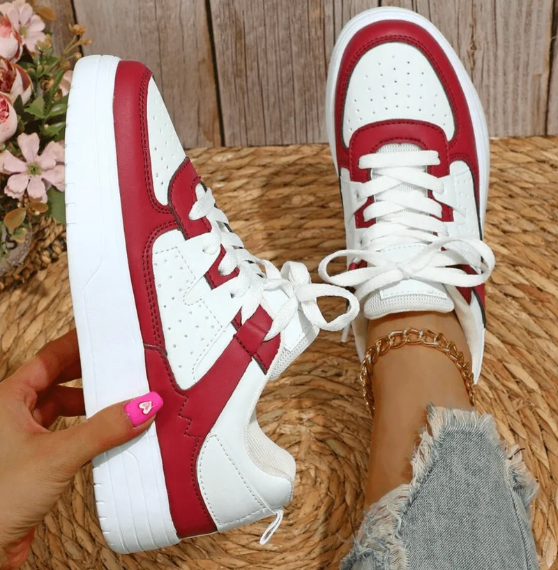 Sneakers avec Lacets Confortables pour Femmes
