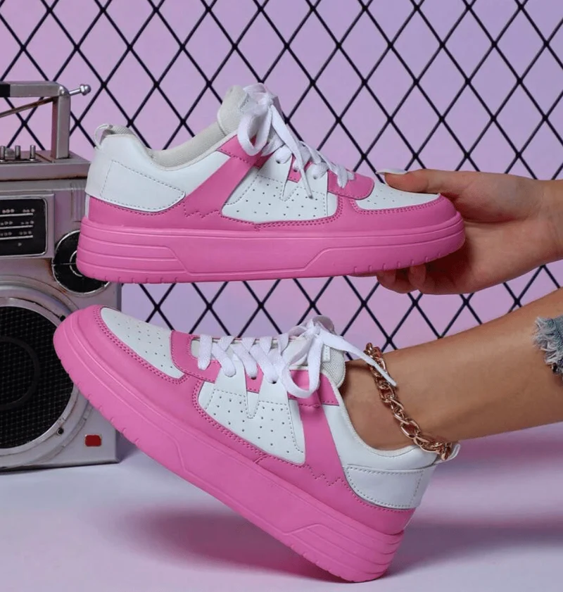 Sneakers avec Lacets Confortables pour Femmes