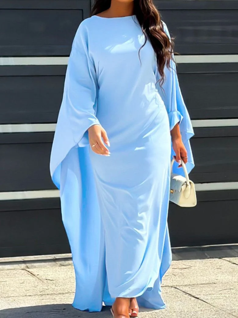 Robe Longue à Manches Évasées pour Femmes