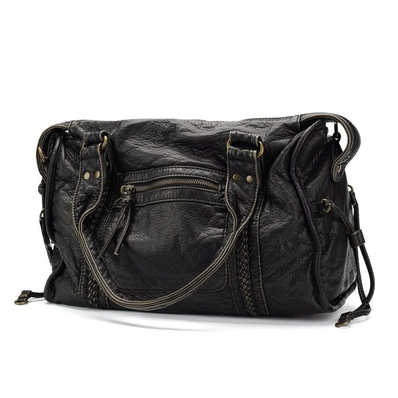 Sac à main vintage en cuir pour femmes
