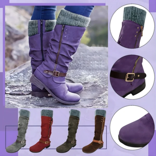 Bottes Orthopédiques Femme avec Doublure Thermique, Soutien de la Voûte Plantaire et Semelle Antidérapante