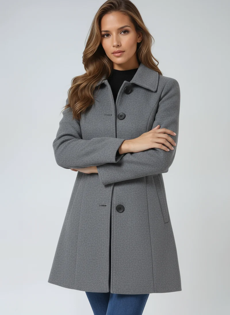 Trench Manteau Femme d’Hiver à Boutonnage Simple