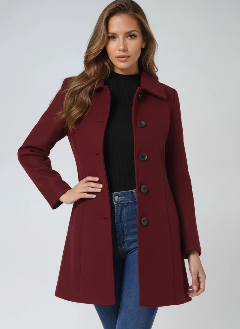 Trench Manteau Femme d’Hiver à Boutonnage Simple