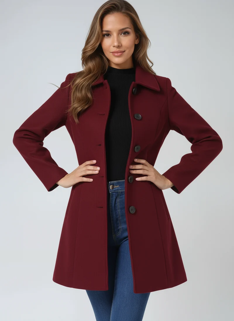Trench Manteau Femme d’Hiver à Boutonnage Simple