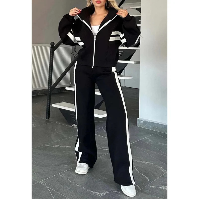 Ensemble Jogging Femme 2 Pièces avec Veste et Pantalon