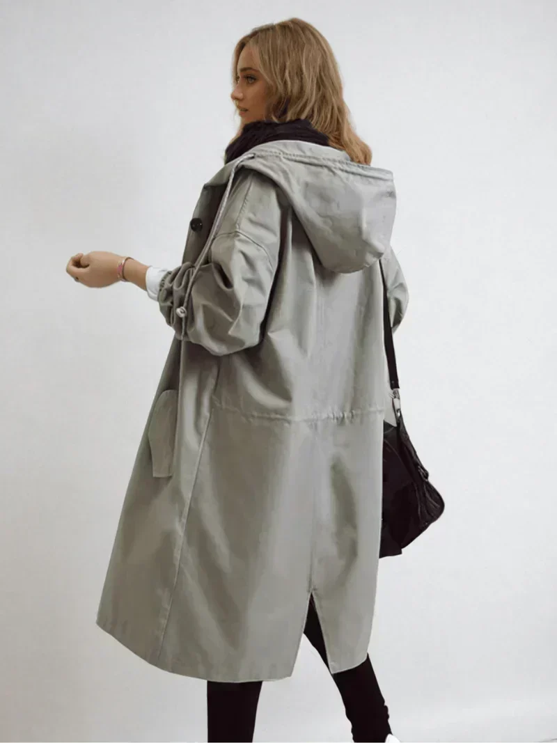 Imperméable Femme à Capuche Ceinturé