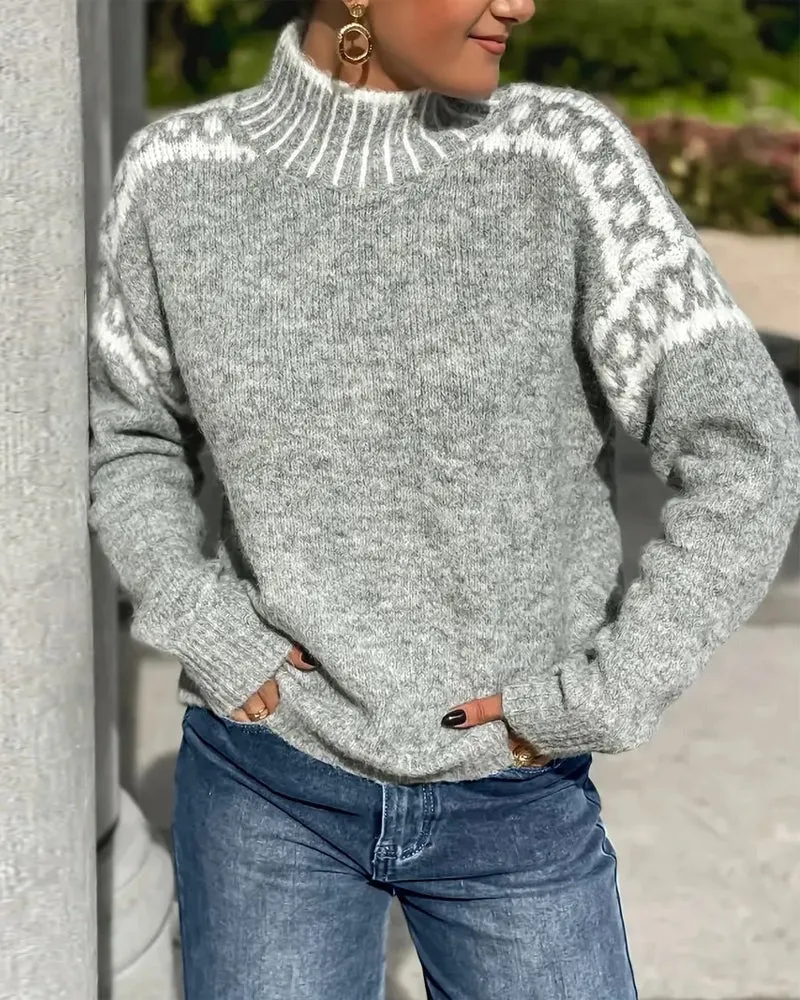 Pull Femme en Tricot Waffle