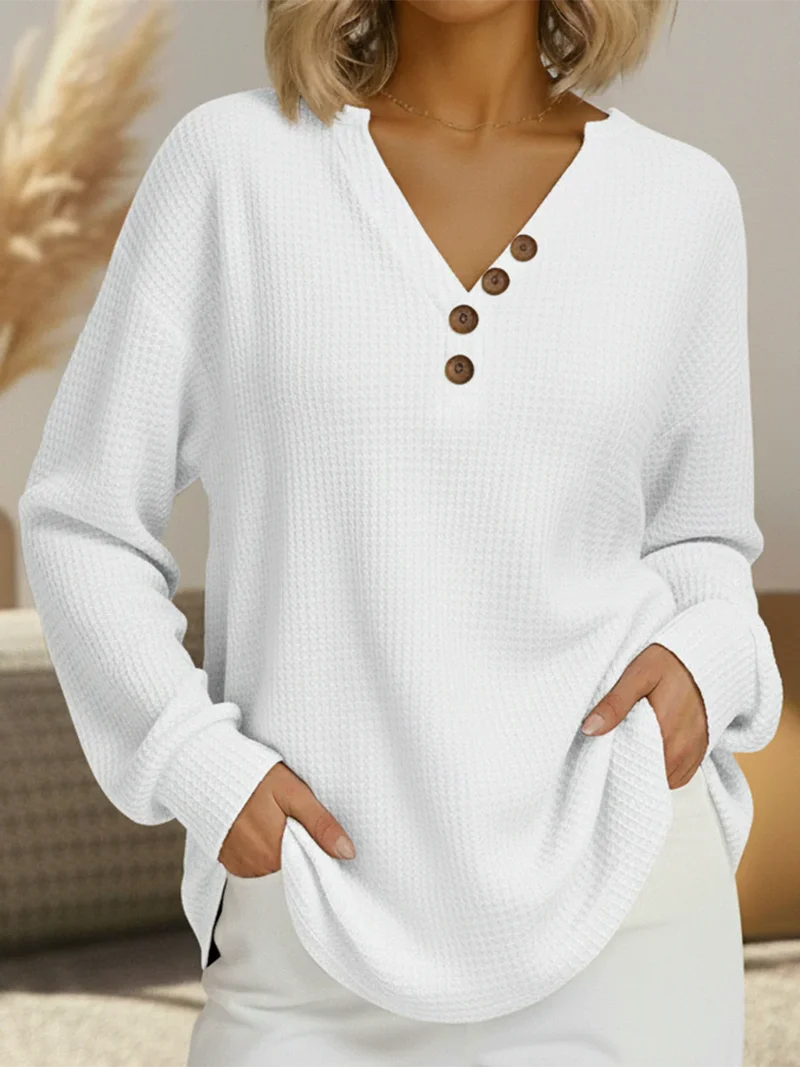 Pull Femme en Tricot Waffle
