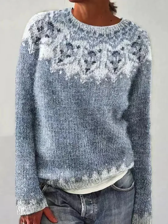 Pull Femme en Maille Style Scandinave