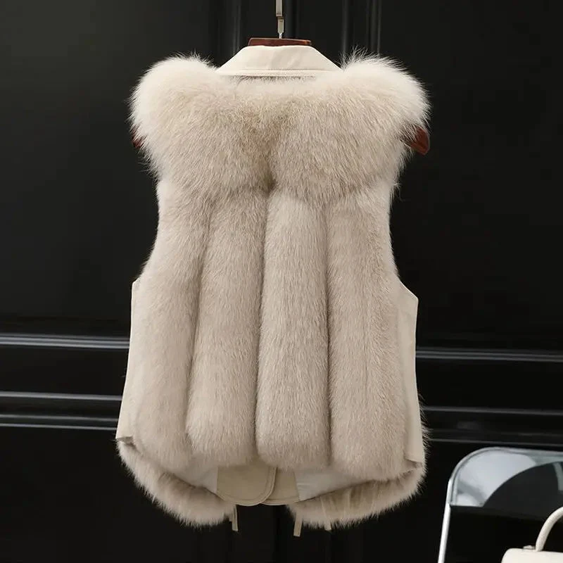 Gilet Femme en Fausse Fourrure