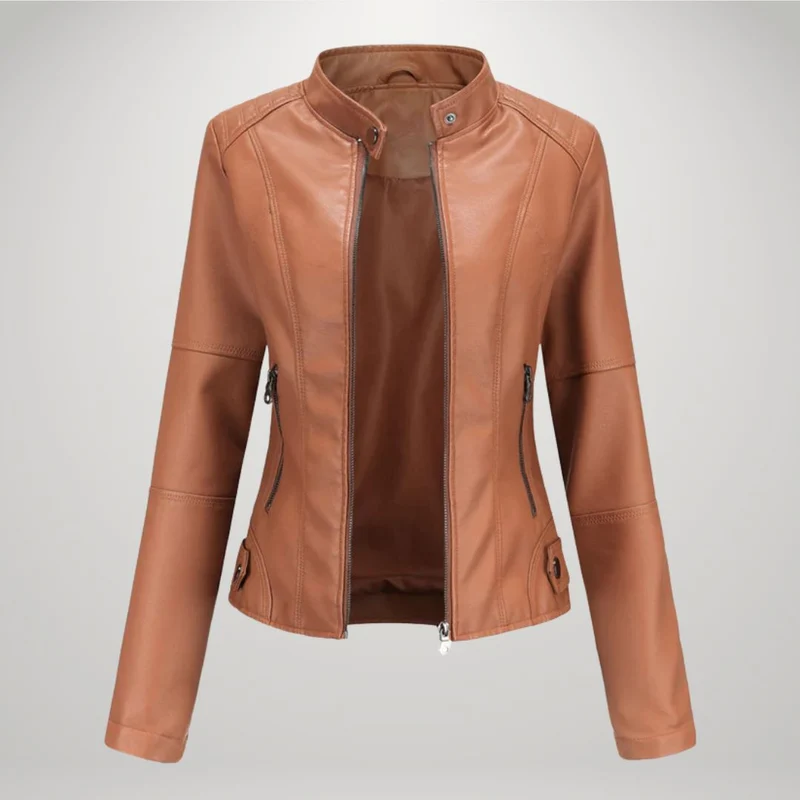 Veste en Cuir Décontractée
