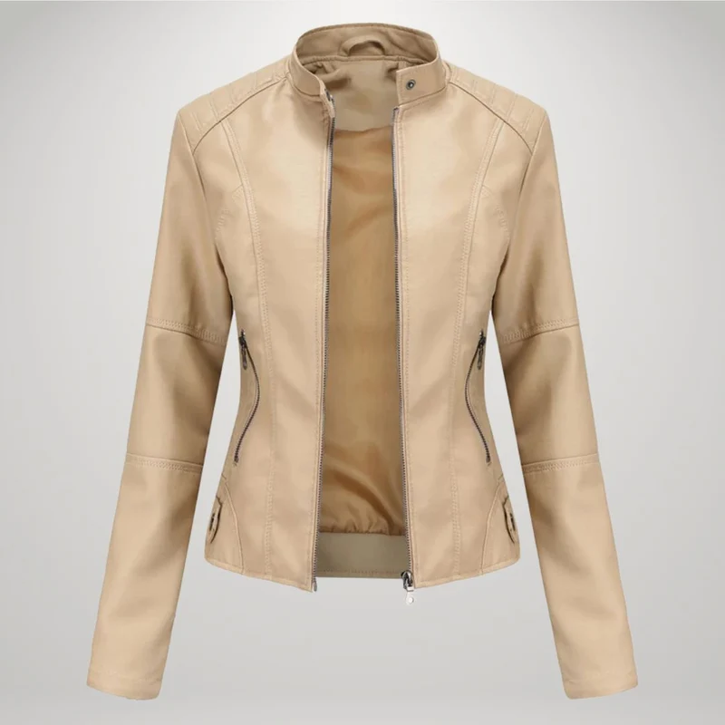 Veste en Cuir Décontractée