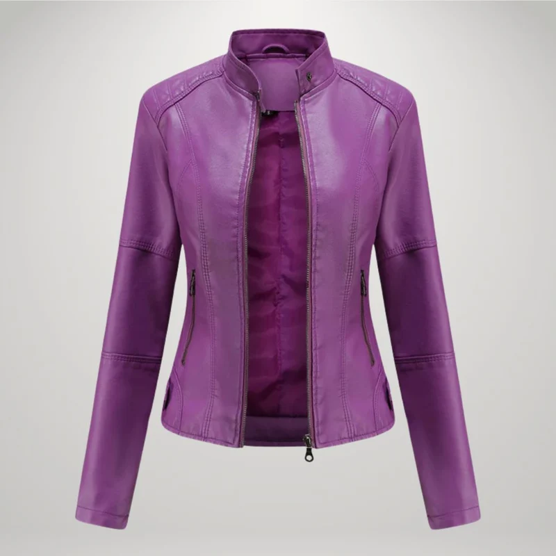 Veste en Cuir Décontractée