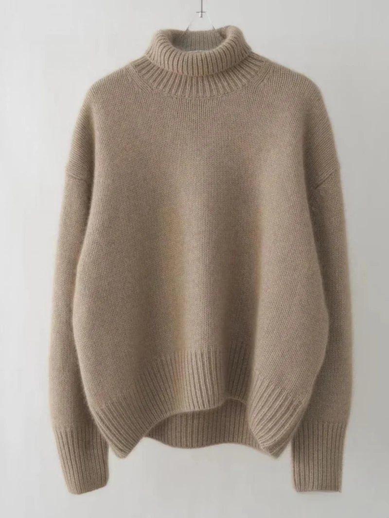 Pull Col Roulé Femme en Cachemire