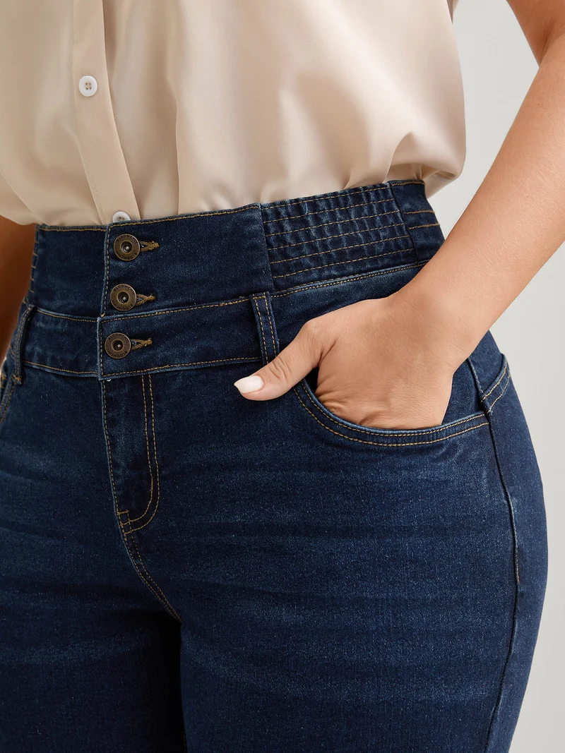 Waist-Cinching Sculpted Skinny-Fit Jeans