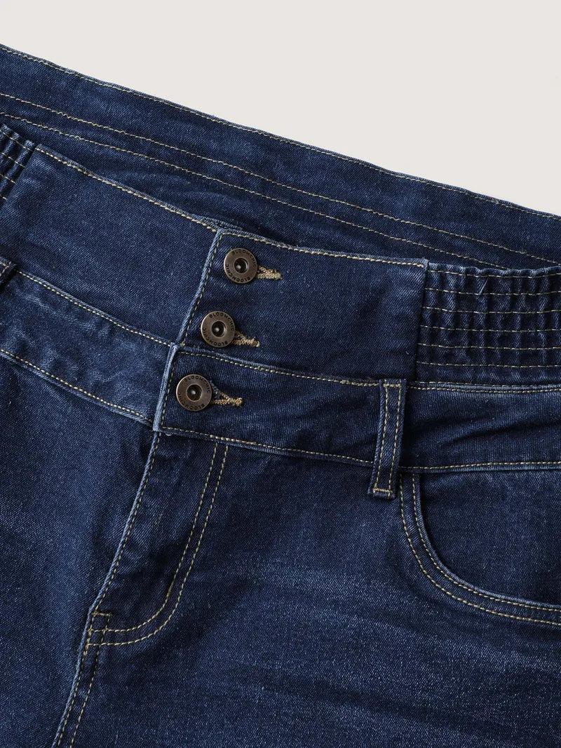 Waist-Cinching Sculpted Skinny-Fit Jeans