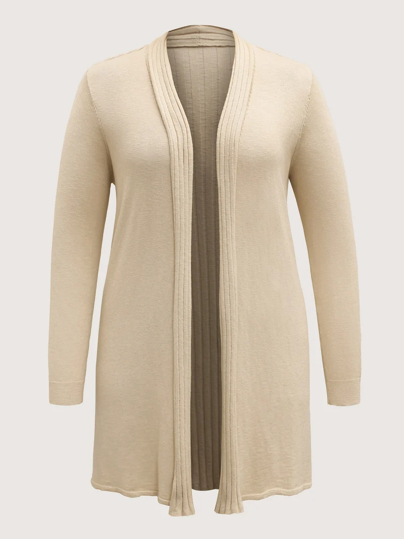 Supersoft Lapel Collar Textured Knit Cardigan