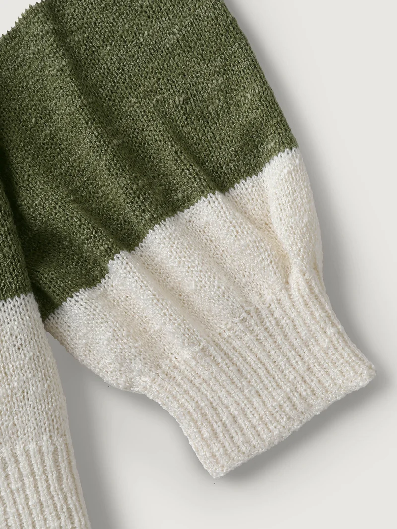 Textured Color Stripes Hooded Knit Cardigan