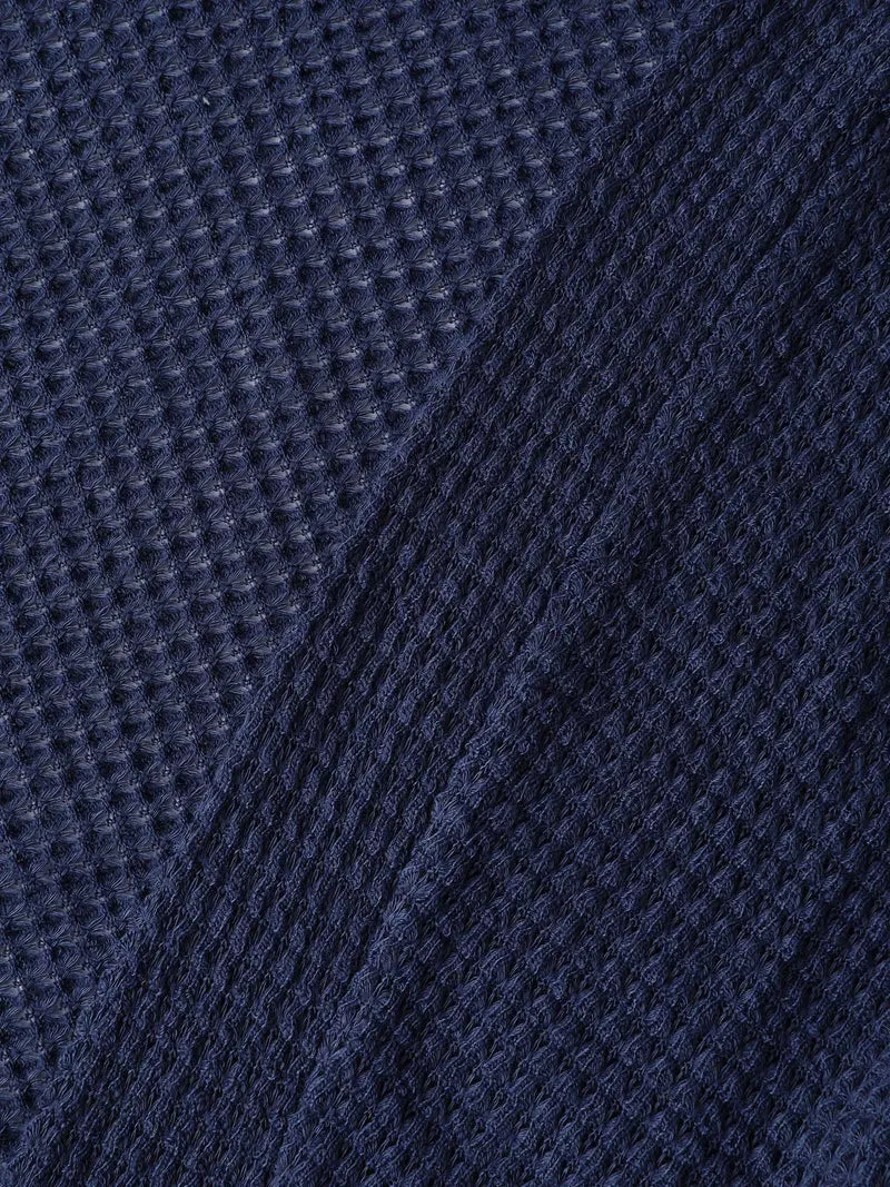 Waffle Textured Arc Hem Jacket